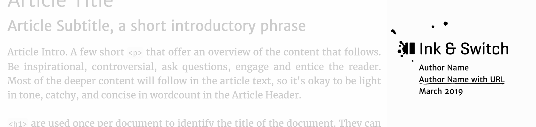 Example image of Article Byline
