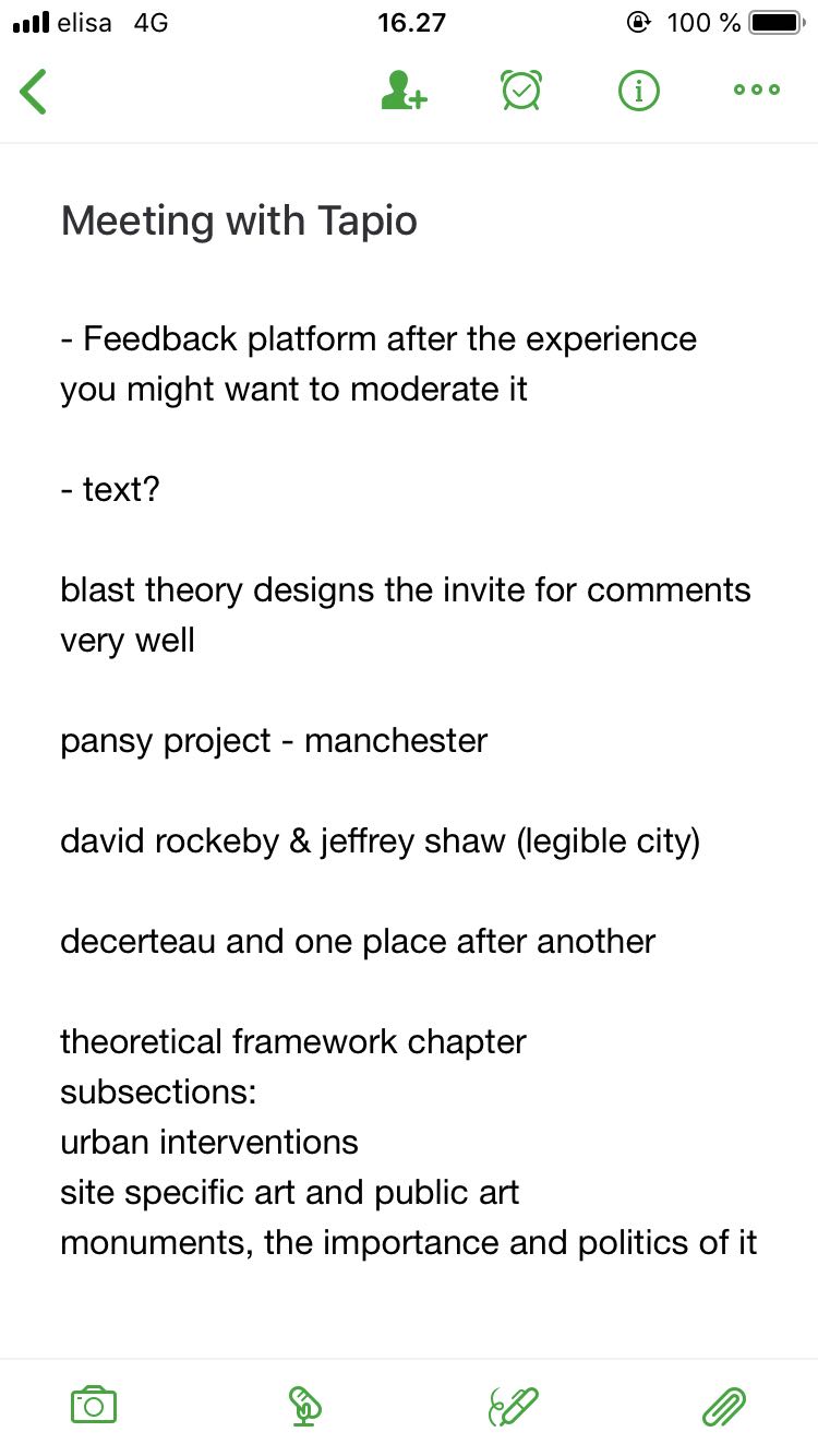 Meeting notes in the Evernote smartphone app.