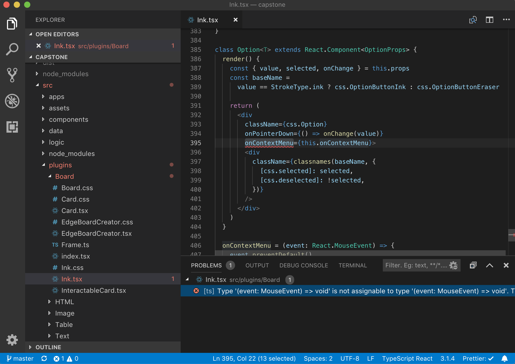 We used Prettier and TSLint, combined with Visual Studio Code and plugins, to ease working with Typescript. Code reformatting on save (inspired by Elm-format) was a particular favorite on the team.