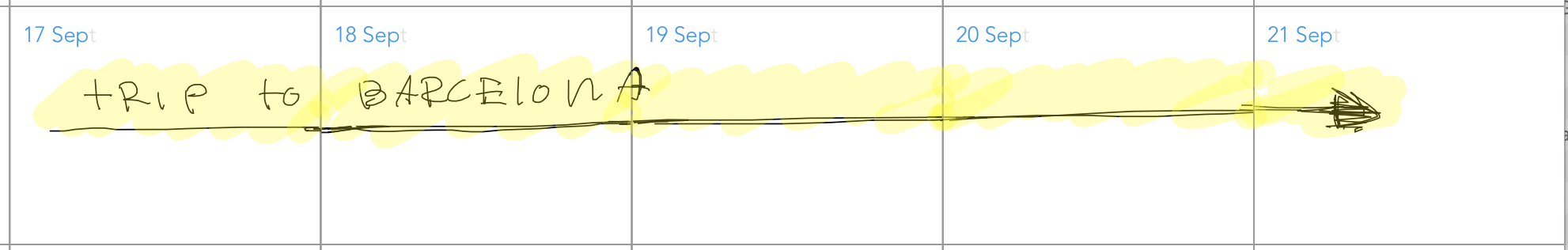 A week-long trip