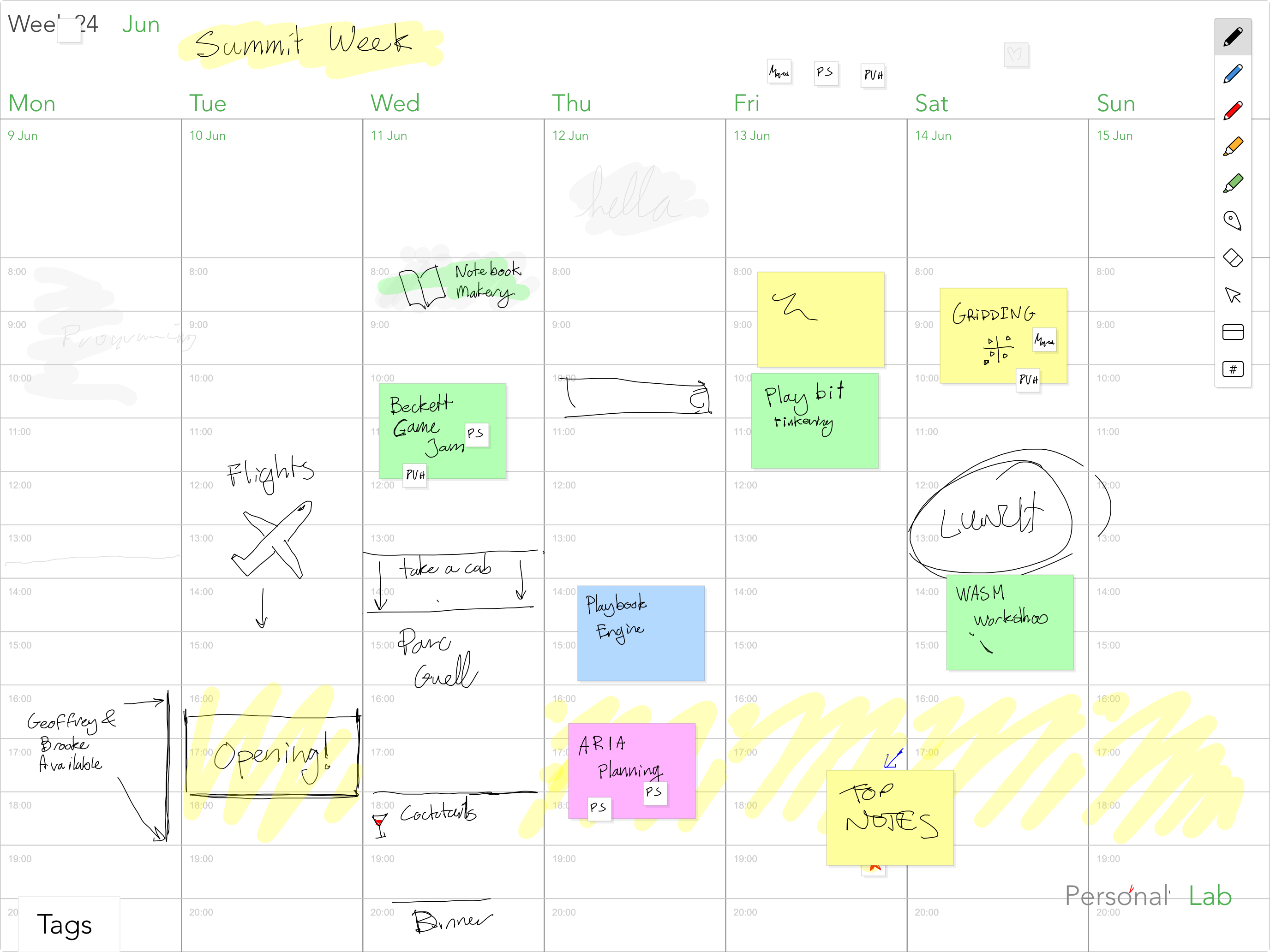 A plan for the week