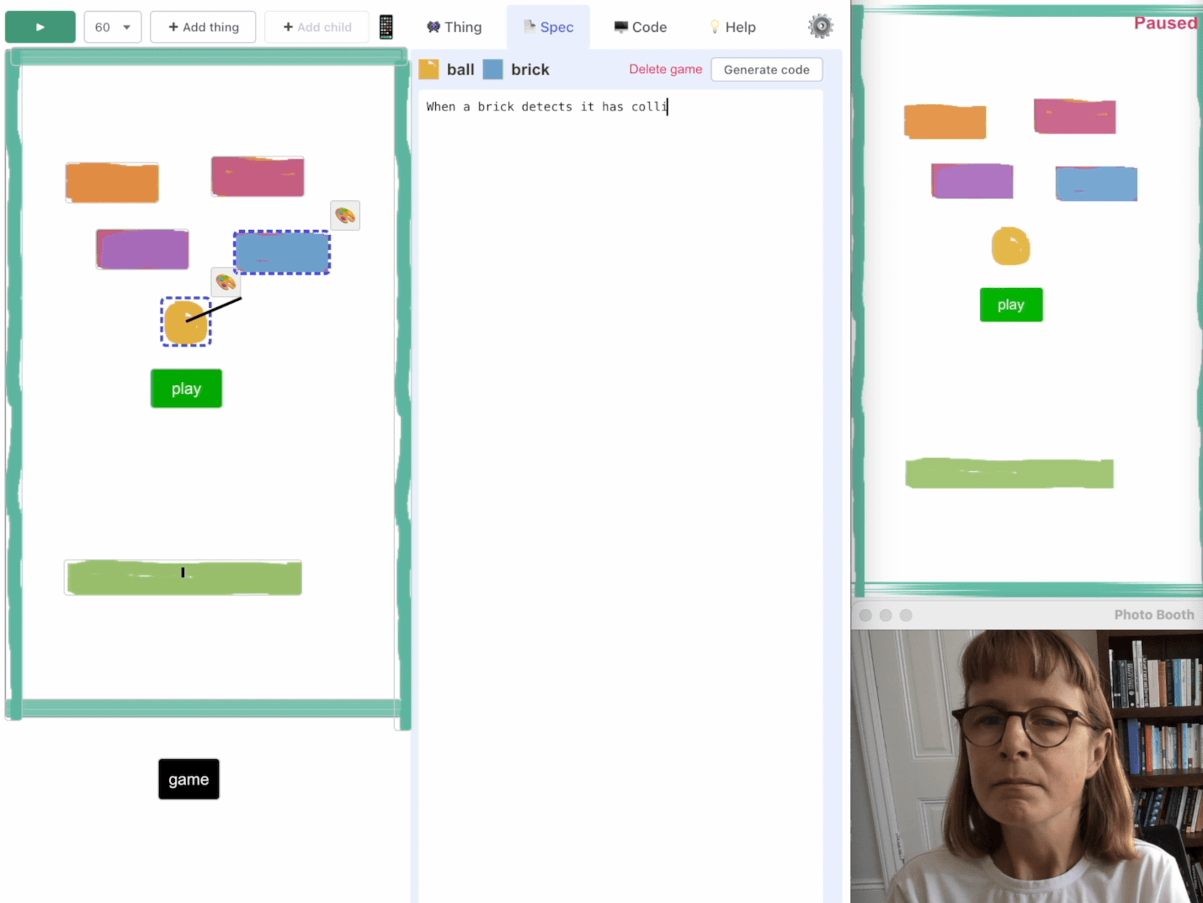 Using Lude to build a version of the game Breakout.