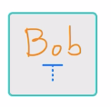 Representation of a spatial query capturing a column of symbols starting with Bob.